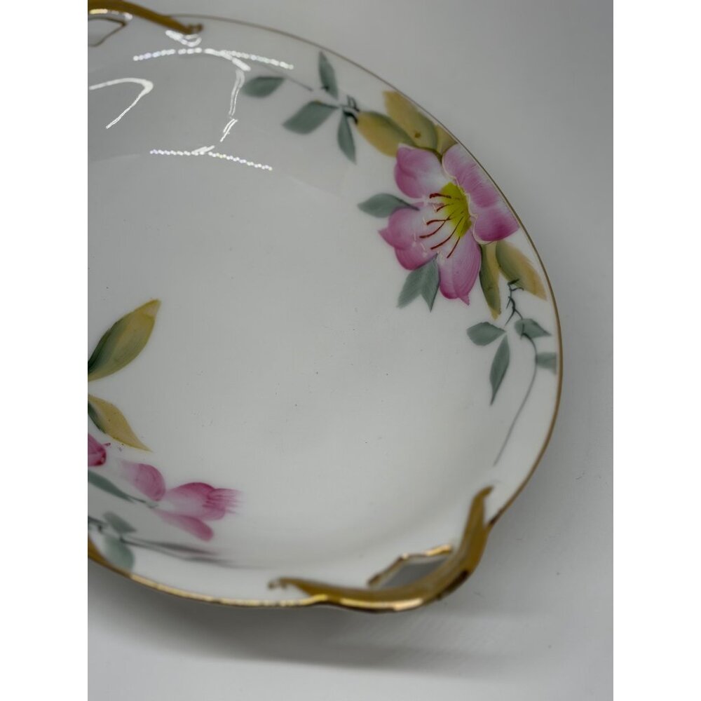 VTG Noritake Azalea Gold 9"x6.75" Cake Cookie Serving Plate Floral White JAPAN - Picture 3 of 9